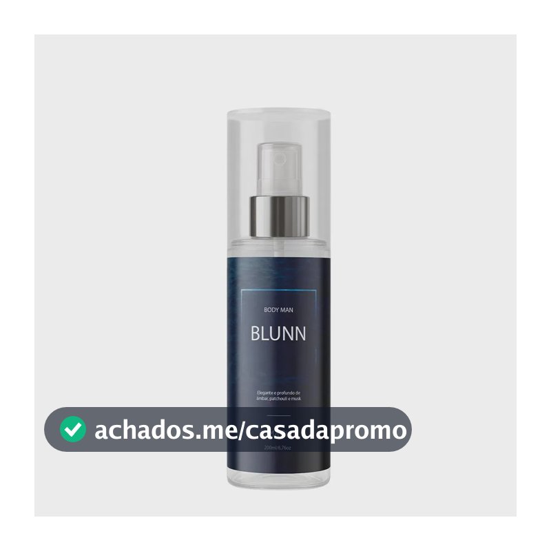 Body Splash Masculino Blunn 200ml By Primacial - Perfume Floral Cítrico