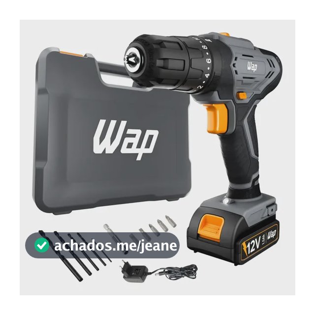 Parafusadeira e Furadeira de Impacto Wap Wf 12k4.2 com Indicador de Nível de Bateria e Maleta