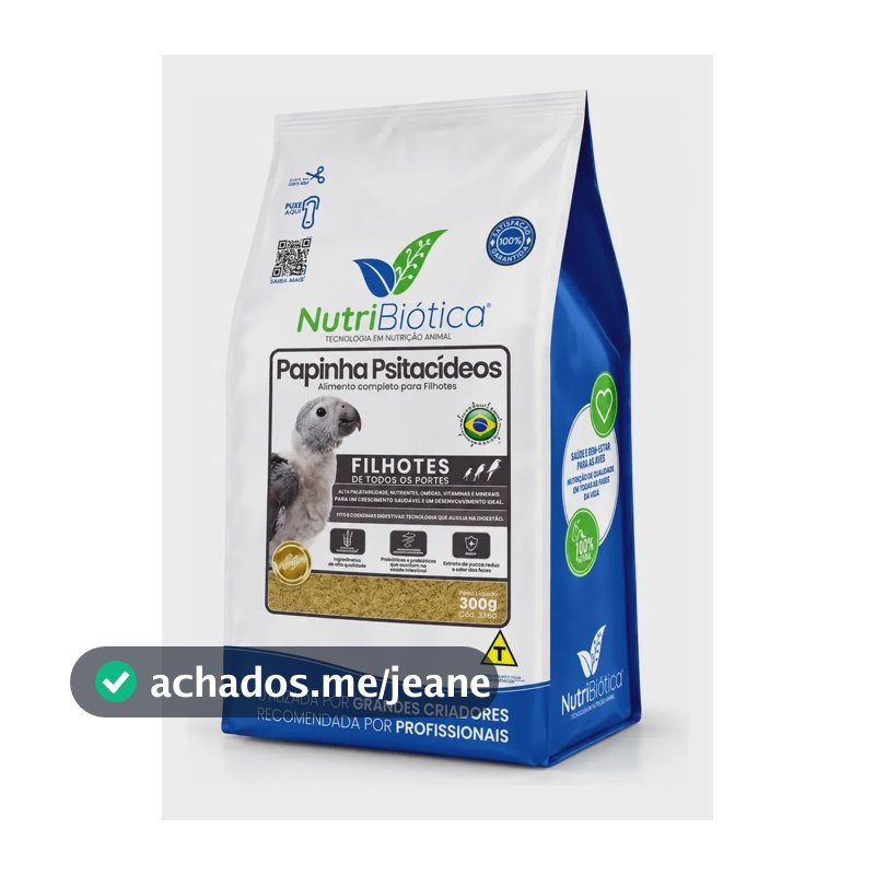Papinha Psitacídeos NutriBiótica Filhotes 300g