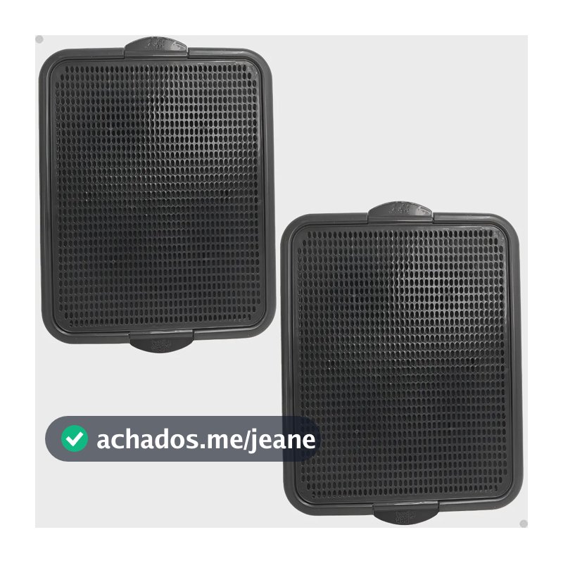 Kit 2 Bandeja Tapete Coletor De Areia Para Gatos 55x42 Cm Preto