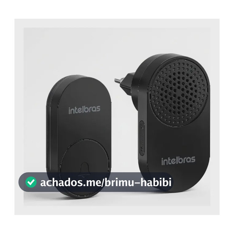 Campainha Intelbras Cik 102 Sem Fio Não Precisa De Bateria ! Preto