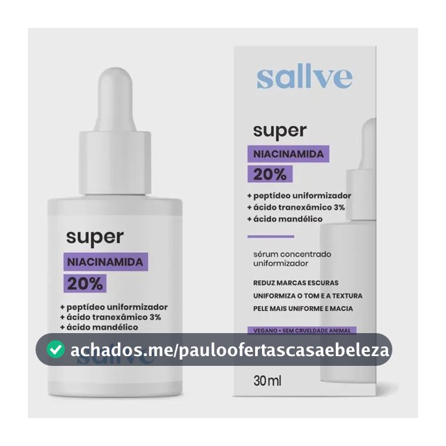 Sérum Facial Super Niacinamida 20% 30ml Sallve