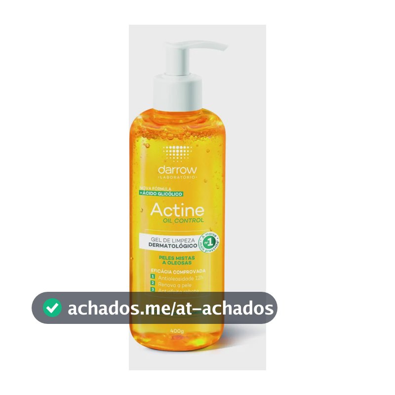 Sabonete Líquido Actine Oil Control Gel 400g Darrow  Pele Mista E Oleosa Dia/noite
