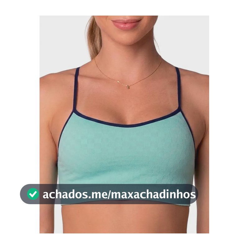 Top Selene Com Bojo Removível Fitness Sem Costura Alça Fina Verde Liso P - 34 A 36