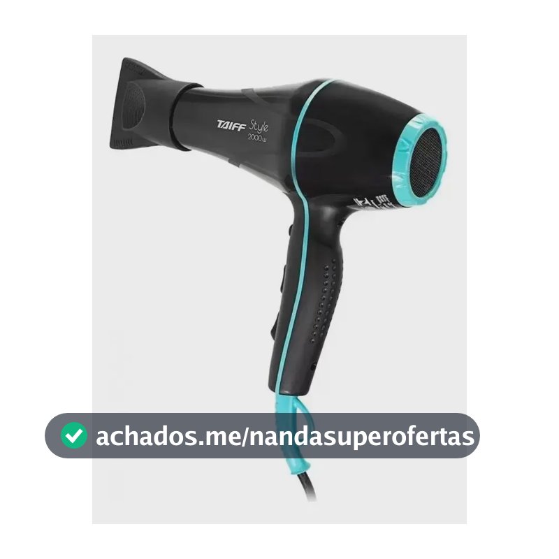 Secador De Cabelo Stylle Profissional Motor Ac 2000w Taiff Cor Preto