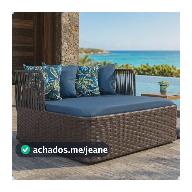 Chaise Quadrada Artesanal Personalizada Rattan Jardim Deck A Escolha Do Cliente Trama Artesã