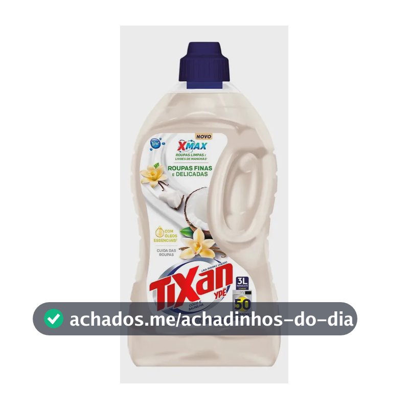 Lava Roupas Líquido Tixan Ypê 3 Lt Coco E Baunilha