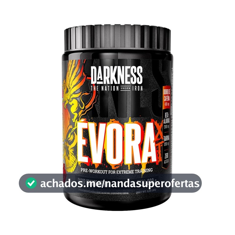 Suplemento em pó Darkness Pré Treino Évora sabor Laranja x 300g