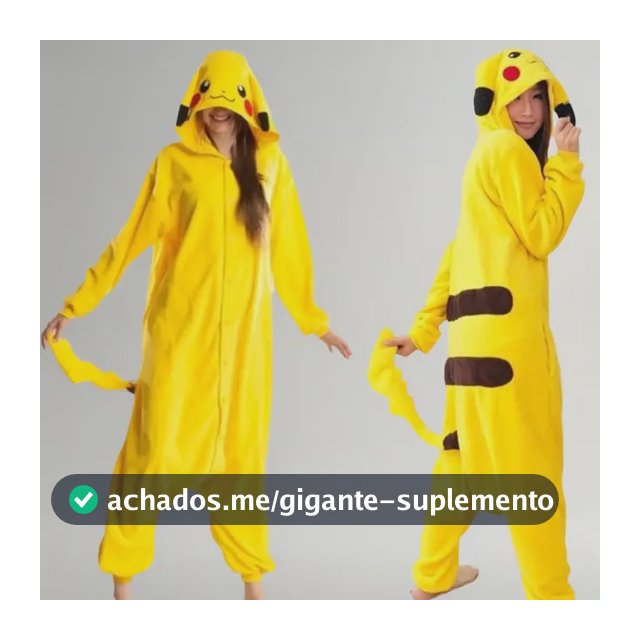 Pijama Pikachu Cosplay Kigurumi Adulto Infantil - Original