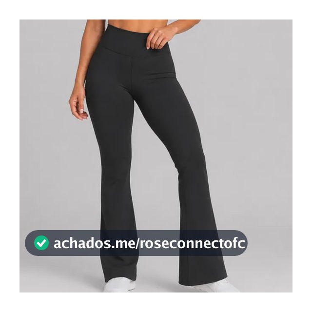 Calça Legging Flare Zero Transparência Cintura Alta Academia