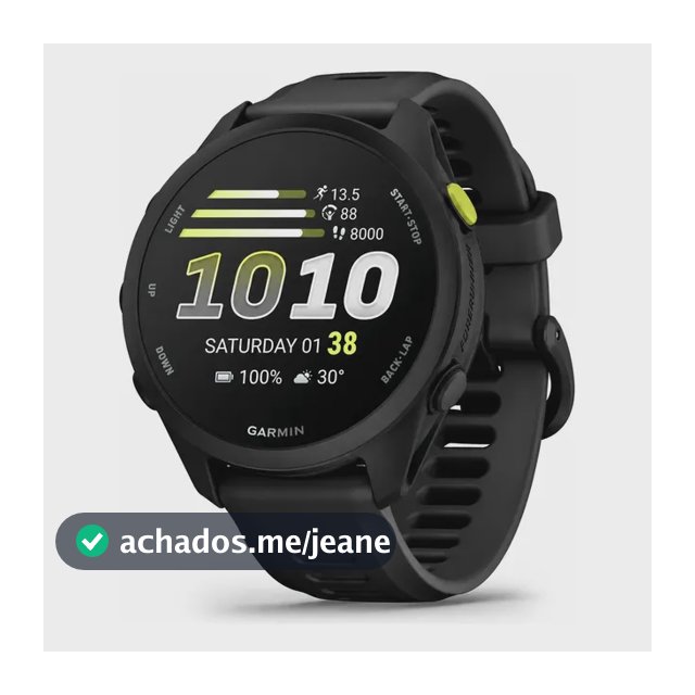 Relógio Garmin Forerunner 70 Preto - 42mm S/ Juros Preto Mesh Cinza-escuro