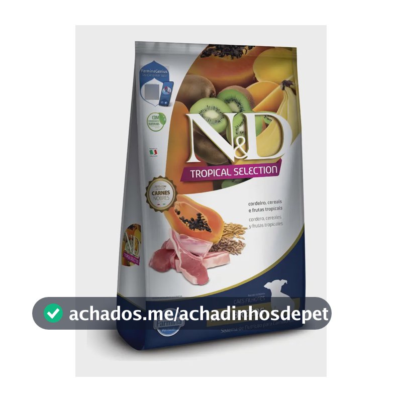 Ração Seca N&D Tropical Selection Cordeiro para Cão Filhote Mini de 2.5kg