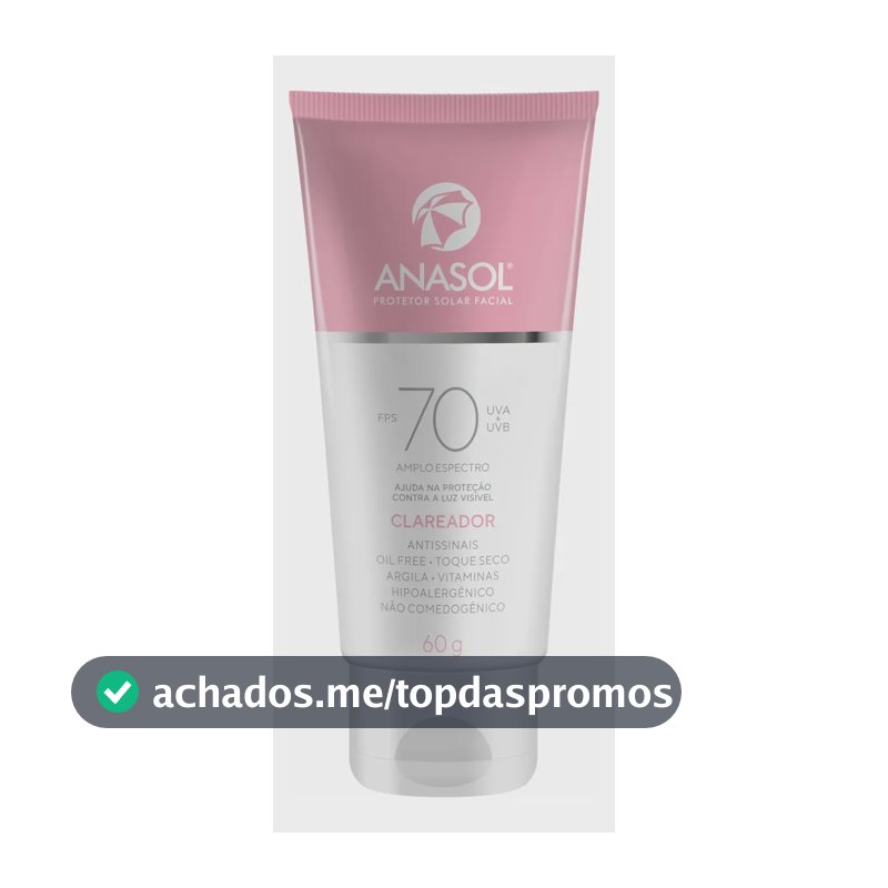 Anasol Protetor Solar Facial Clareador Toque Seco - Fps 70