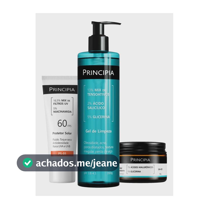 Principia Kit Completo Para Pele Oleosa Com Fps 60