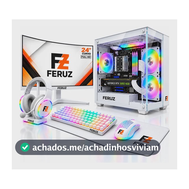 Pc Gamer Branco Aquario 32gb Ssd 1tb Completo Rtx 3050 /wifi 1000 Gb Rtx 3050