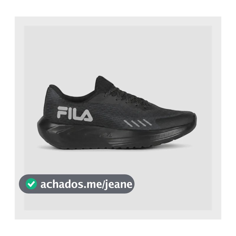 Tênis Fila Sprint Masculino Esportivo Corrida Caminhada Preto/grafite 38 Br