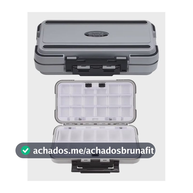 Caixa Pesca Maleta Estojo Organizador Isca Artificial 099 Cinza