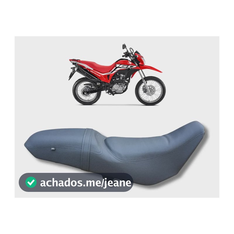 Capa De Banco Almofada Confortável Espuma Moto Bros 150 160 Preto