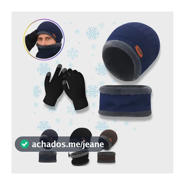 Touca Inverno Frio + Protetor De Pescoço Masculino Feminino