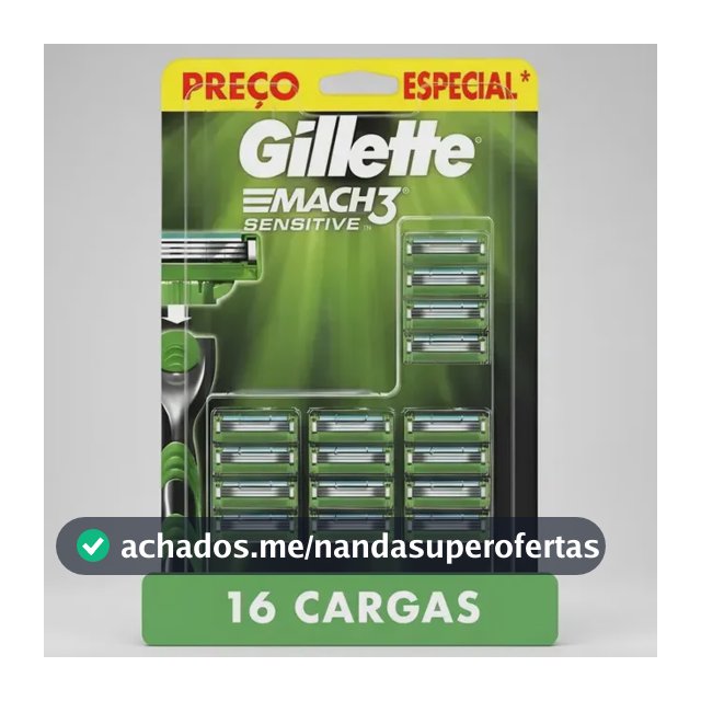 Gillette Mach3 Sensitive Com 16 Lâminas