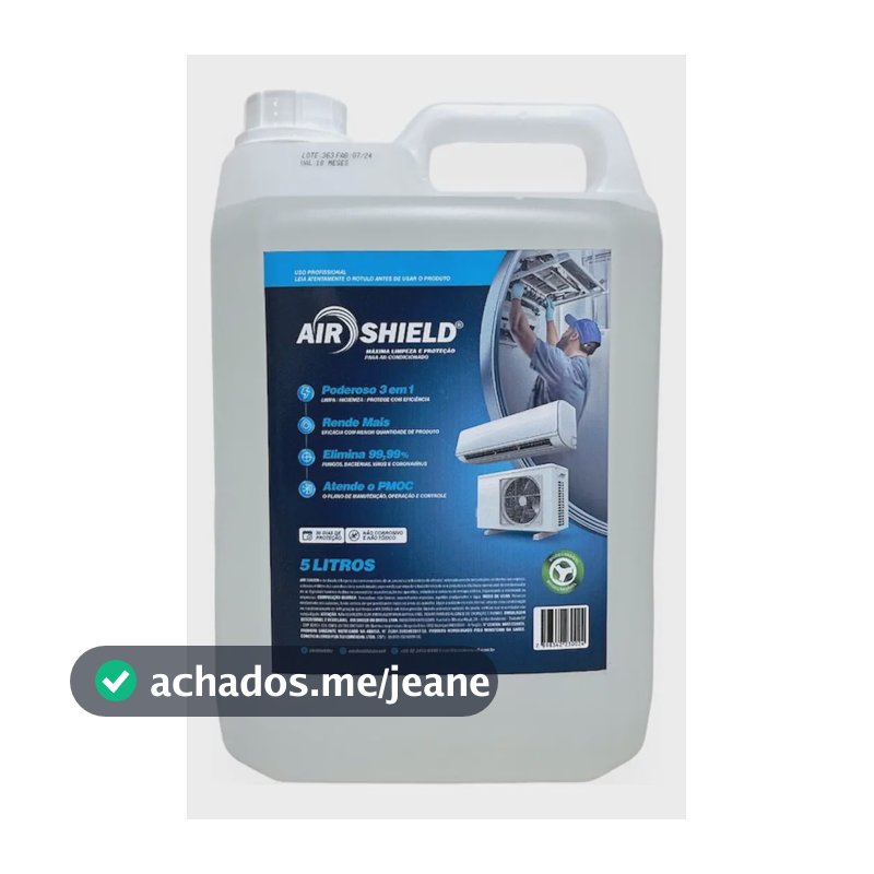 Air Shield Limpador Bactericida Galão 5l