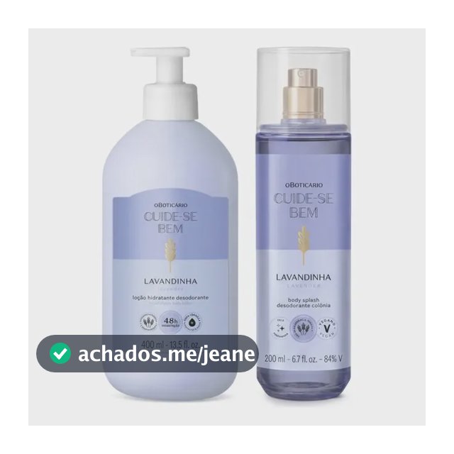 Combo Cuide-se Bem Lavandinha: Body Splash 200ml + Loção Cor