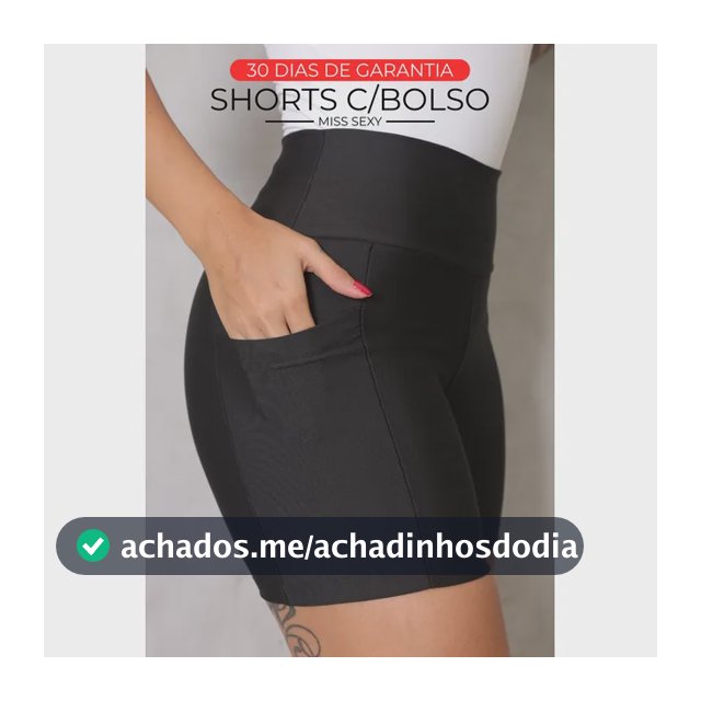 Shorts Academia Feminino Modelador Com Bolso Zero Opacidade