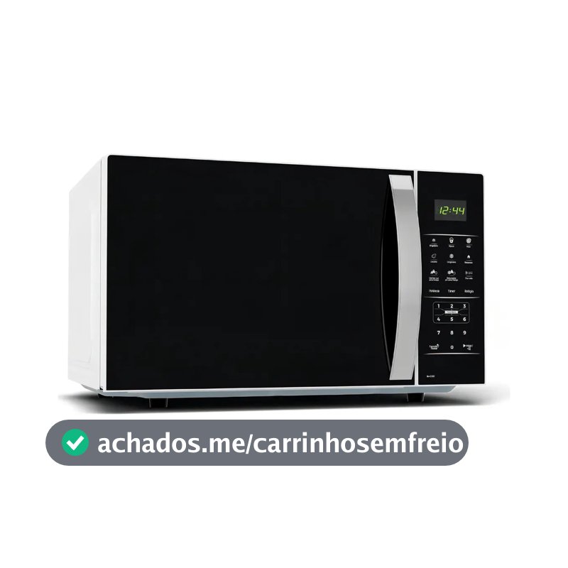 Micro-ondas Britânia BMO38 33 Litros Limpa Fácil 1400W Branco com Preto