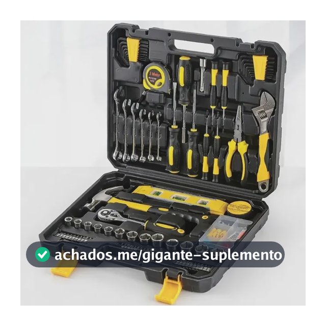 Kit Ferramentas WH-ZH112 Com 108 Peças, Profissional Com Maleta Amarelo