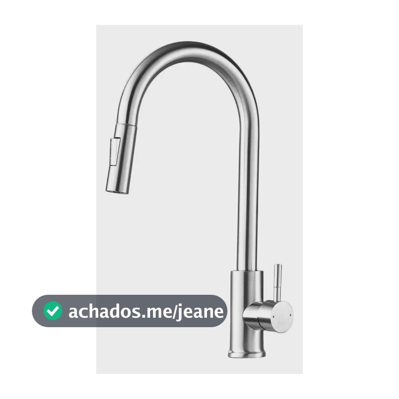 Torneira De Cozinha Monocomando Gourmet Hestia Aço Escovado