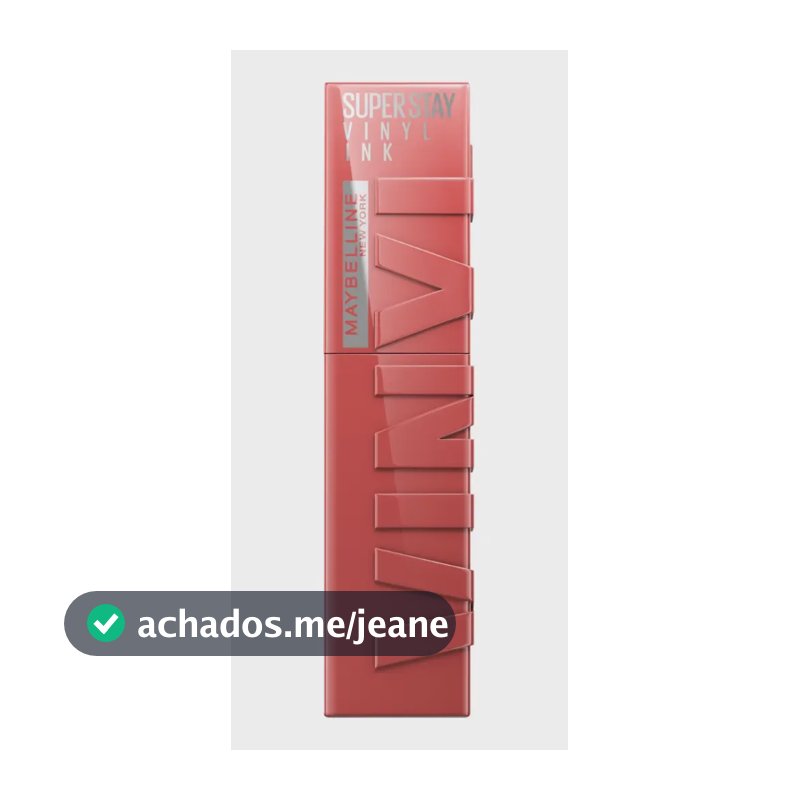 Batom Líquido, Longa Duração, Acabamento Vinil Espelhado e Efeito Gloss, Brilho Instantâneo, Conforto para os Lábios, Fórmula Vegana, Cor Peachy, SuperStay Vinyl Ink Maybelline NY 4,2ml