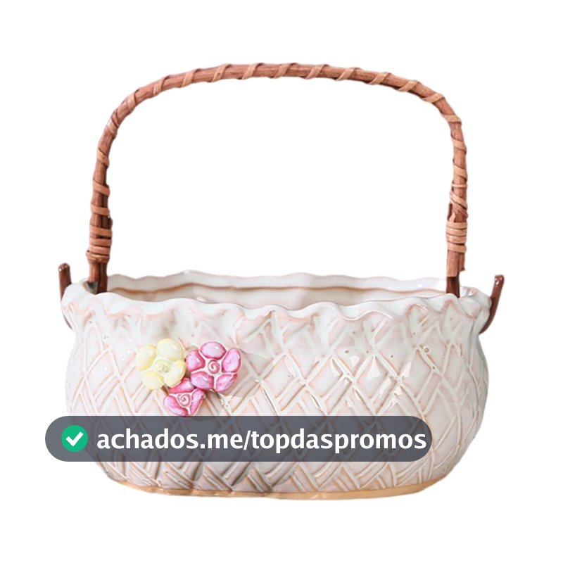 Farmhouse Handheld Basket Planter For Succulents Desk