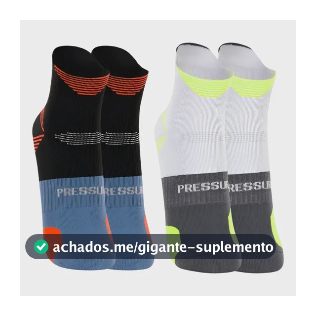 2 Pares Meia Poliamida Lupo Corrida Power Anti Bolha Curta