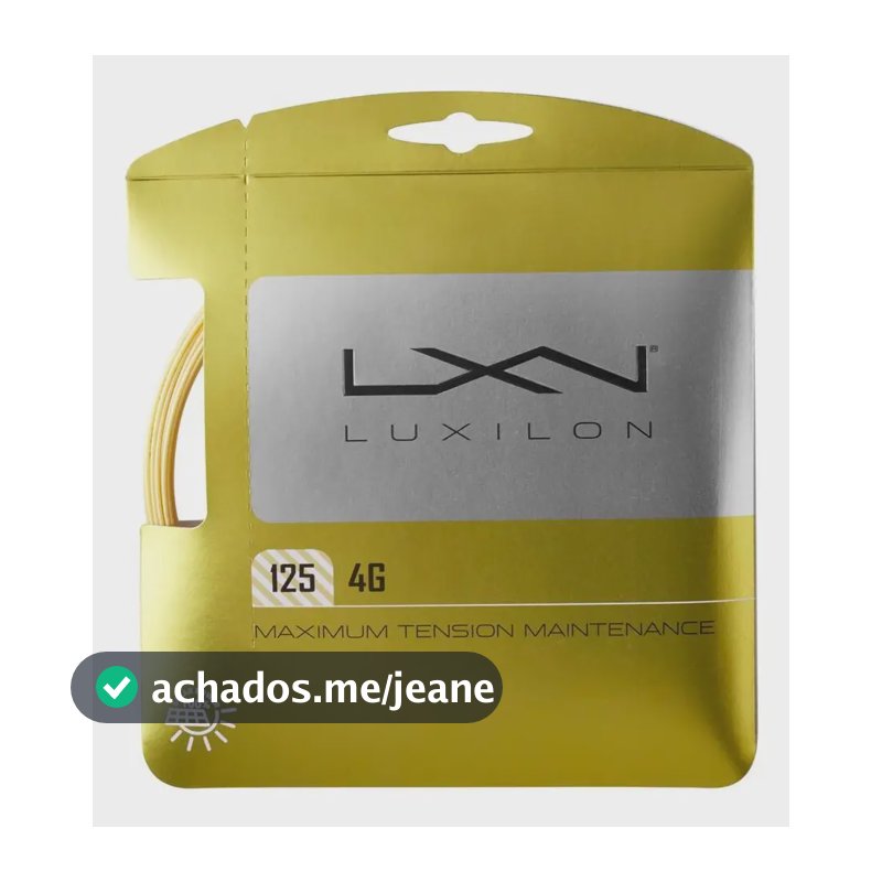 Corda De Raquete Luxilon 4g Calibre 1.25 Gold - Cartela Amarelo