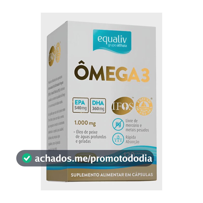 Ômega 3 Equaliv Epa Dha Óleo De Peixe Selo Ifos 120 Cápsulas Neutro