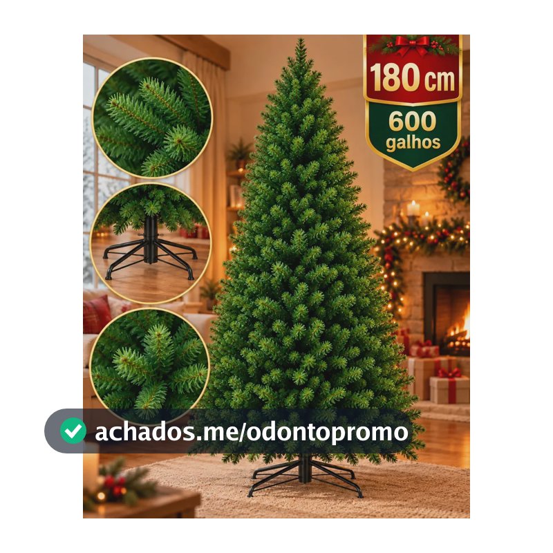 Árvore De Natal Pinheiro Luxo Artificial 180cm 600 Galhos Verde Pinheiro Base De Ferro Decorativa Realista Carinho Na Barriga