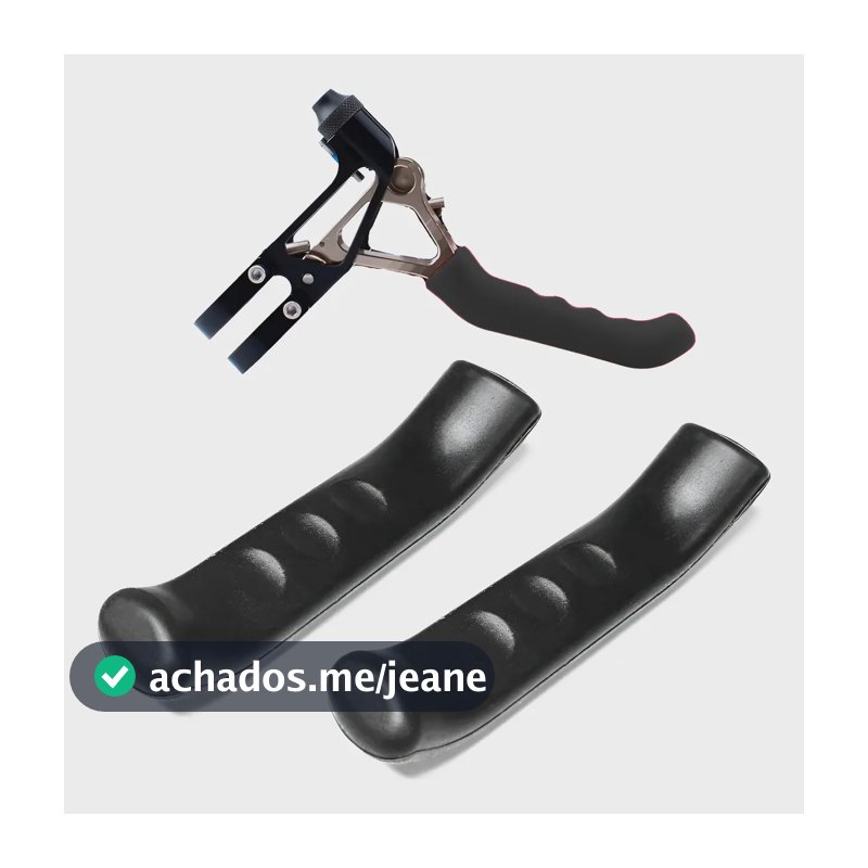 Protetor De Manete De Freio Para Bicicletas E Motos Silicone Cor Preto