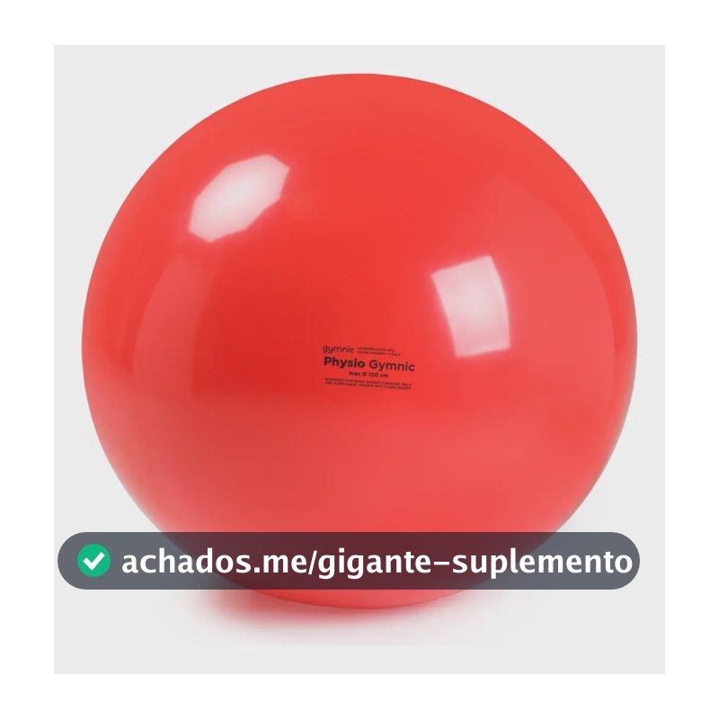 Bola Gymnic 120cm Bobath Funcional Fisio Esporte Fitness Cor Vermelho
