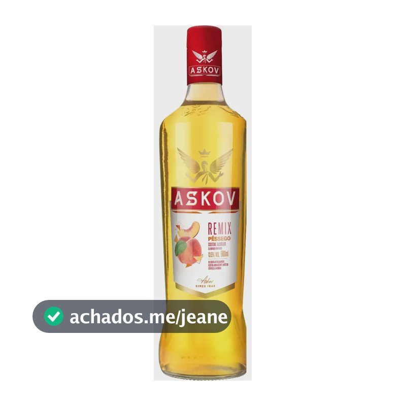 Vodka Askov Sabor Pêssego 900ml