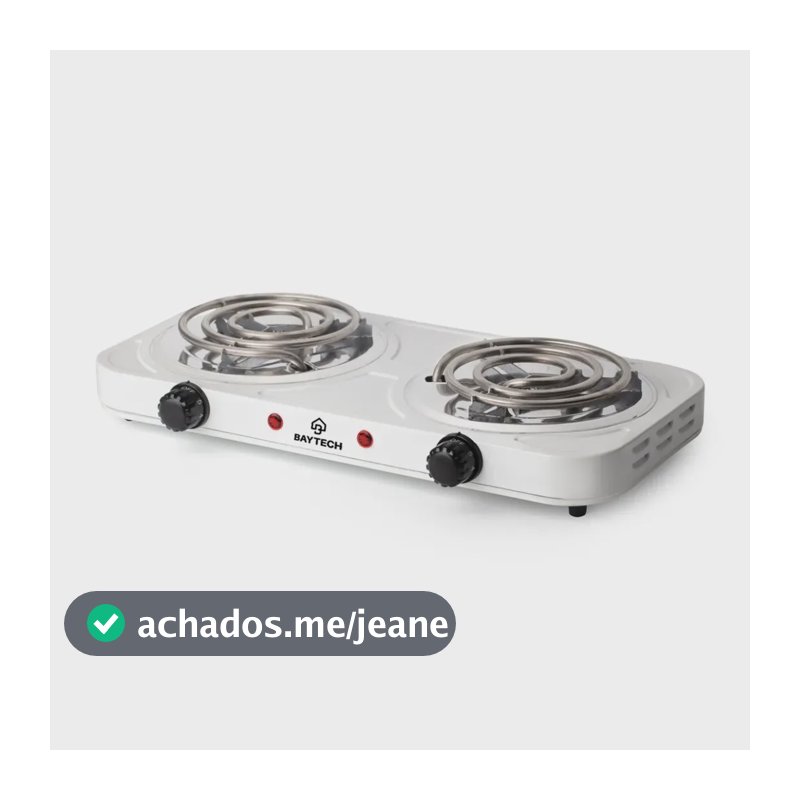 Fogão Cooktop Fogareiro Elétrico Portátil 2 Bocas 2000w