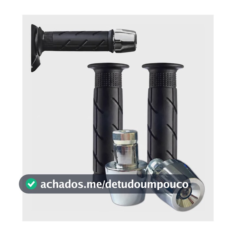 Kit Peso Pesinho Pcx 150 Guidao Oco Cromado Bucha + Manopla Cromado E Preto
