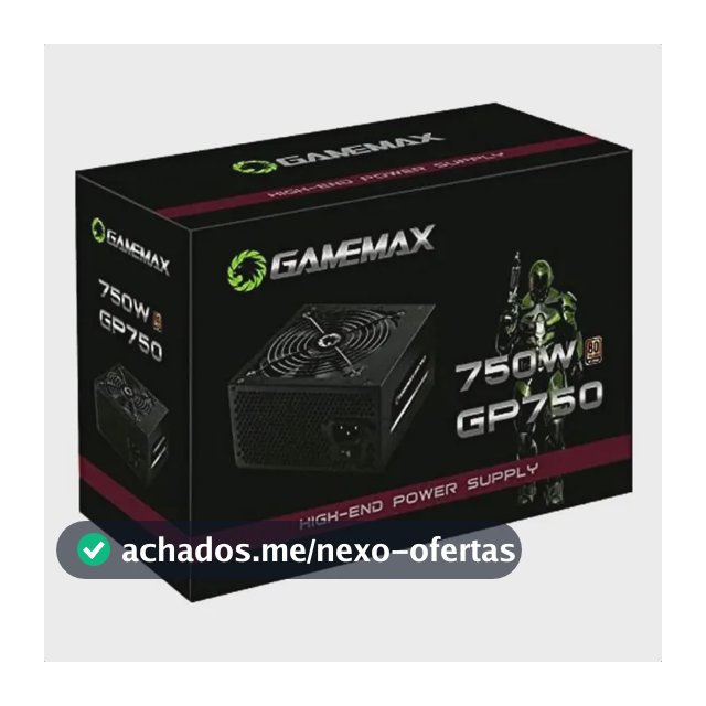 Fonte De Alimentacao 750w Gp750 80 Plus Bronze Gamemax Cor Preto