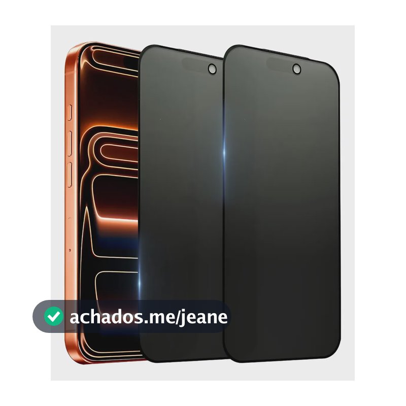 Kit 2 Pelicula Cerâmica Privacidade Fosca Para iPhone 7 A 17 iPhone 16 Normal