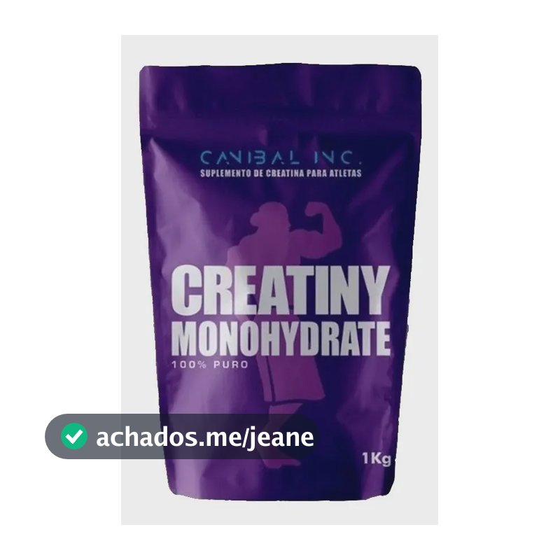 Creatina Monohidratada Canibal Inc 1kg Pó Sabor Natural Sem Glúten