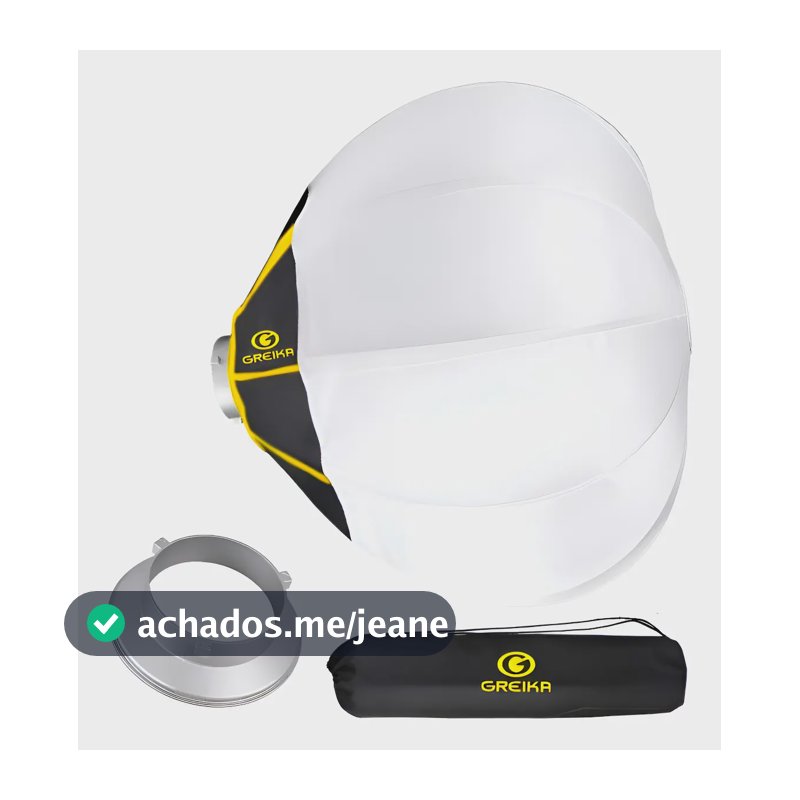 Softbox Lanterna 30cm Greika Bowens Para Tocha Luz Contínua