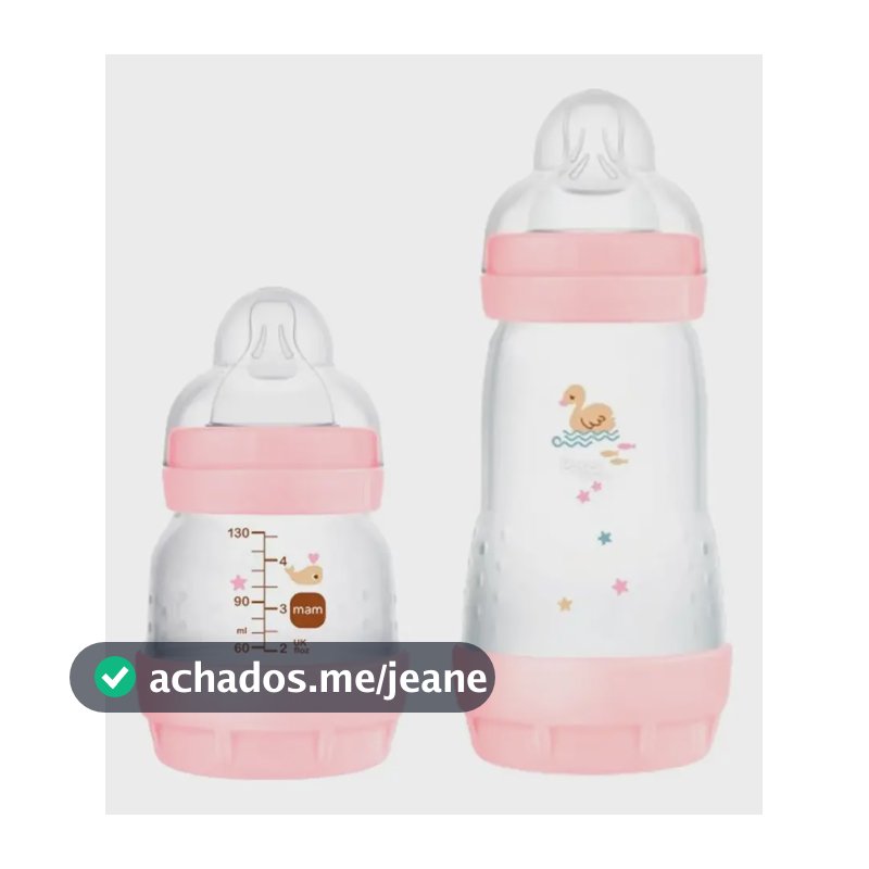 Kit 2 Mamadeiras Easy Start Set 130/260ml - MAM - Rosa