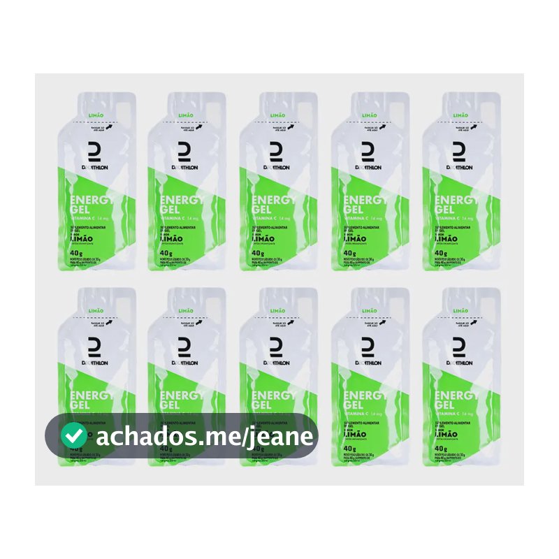 Kit 10 Unidades Energy Gel 40g Limão Decathlon Limo
