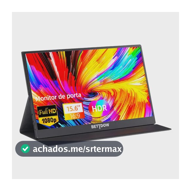 Monitor Portátil Gamer Bettdow 15.6'' Full HD 60Hz IPS Compatível 4K Preto