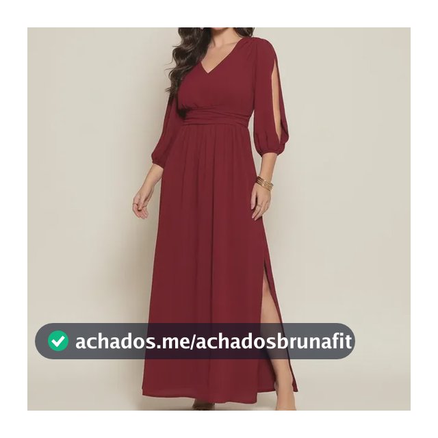 Vestido Feminino Forever Mix Festa Longo Decote V