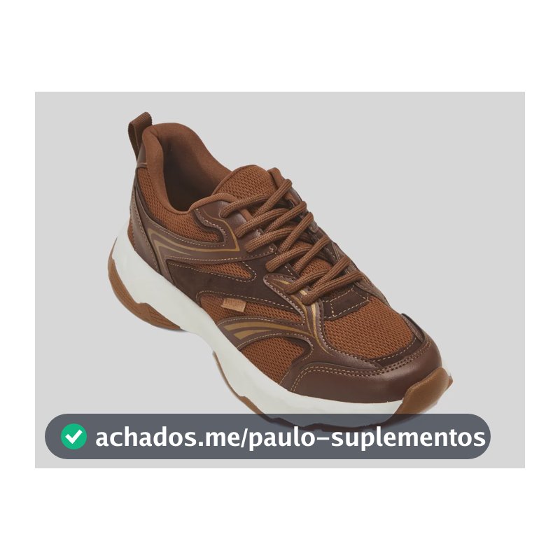 Tênis Feminino Aira Com Recortes Anacapri Marrom Liso 37